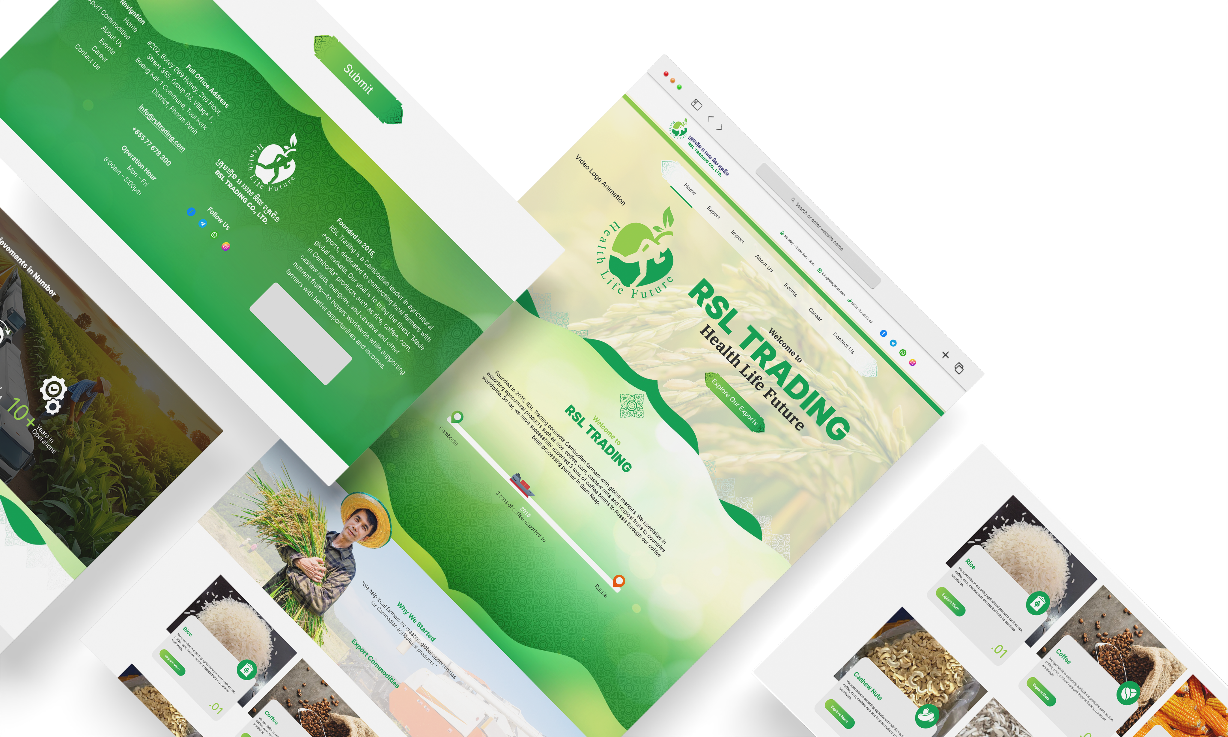 RSL Trading Website Design Screens