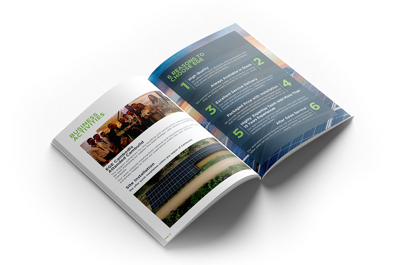 EGE Solar Energy Company Profile Mockup
